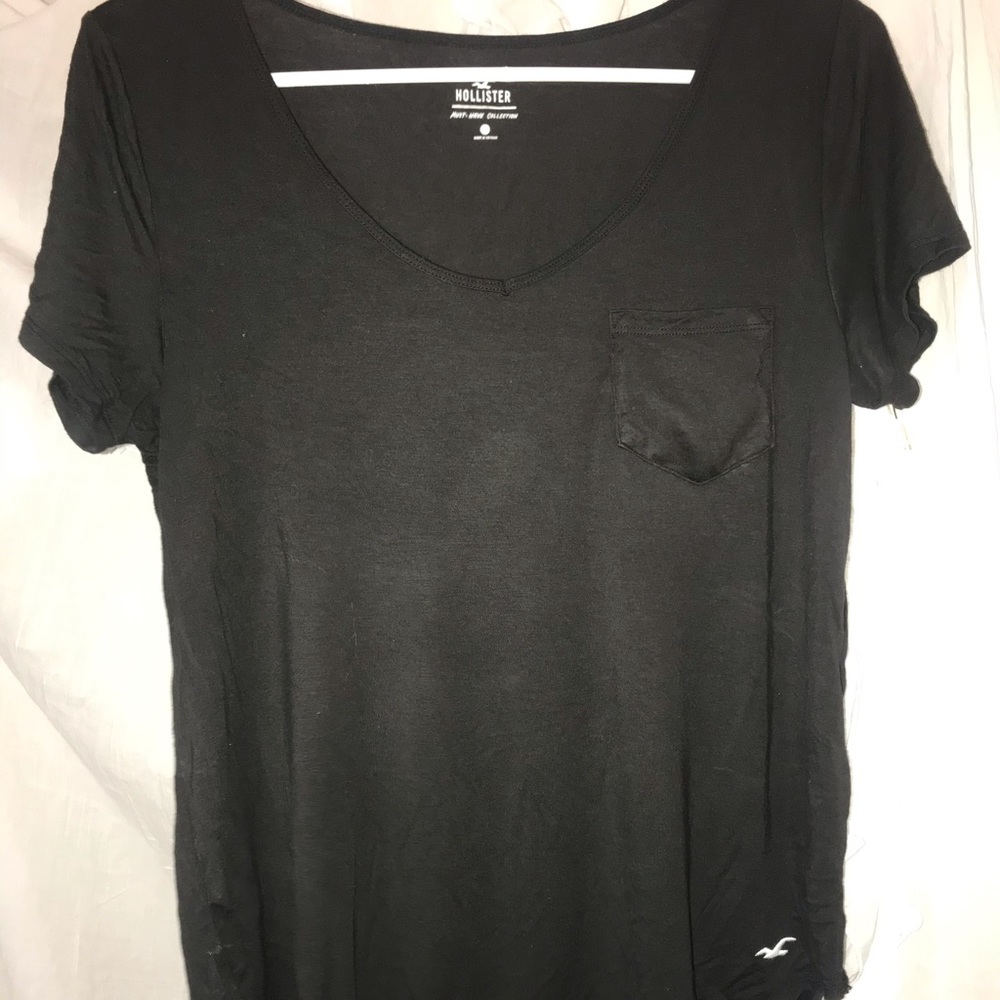 Black Hollister Pocket Tee